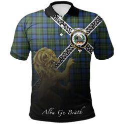 MacLaren Ancient Polo Shirts Tartan Crest Celtic Scotland Lion