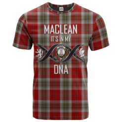 MacLean of Duart Dress Red Clan DNA In Me Tartan Crest T-Shirt