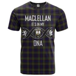 MacLellan Clan DNA In Me Tartan Crest T-Shirt