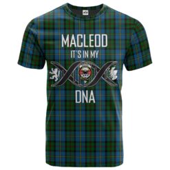 MacLeod Green Clan DNA In Me Tartan Crest T-Shirt