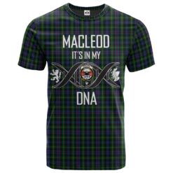 MacLeod of Gesto 01 Clan DNA In Me Tartan Crest T-Shirt