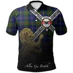 MacLeod of Harris Modern Polo Shirts Tartan Crest Celtic Scotland Lion