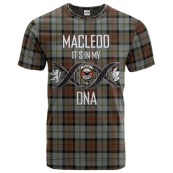 MacLeod of Harris Weathered Clan DNA In Me Tartan Crest T-Shirt