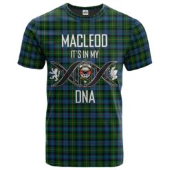 MacLeod of Skye or Johnston Clan DNA In Me Tartan Crest T-Shirt