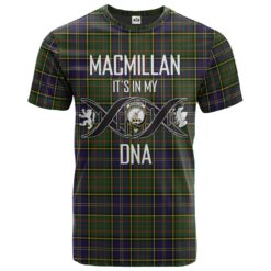 MacMillan Hunting Modern Clan DNA In Me Tartan Crest T-Shirt