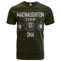 Macnaughton Hunting Clan DNA In Me Tartan Crest T-Shirt