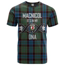 MacNicol Hunting Clan DNA In Me Tartan Crest T-Shirt