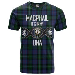 MacPhail Hunting Clan DNA In Me Tartan Crest T-Shirt