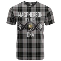 MacPherson Dress 01 Clan DNA In Me Tartan Crest T-Shirt