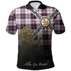 MacPherson Hunting Modern Polo Shirts Tartan Crest Celtic Scotland Lion