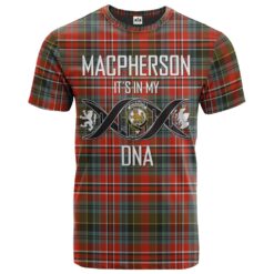 MacPherson Weathered Clan DNA In Me Tartan Crest T-Shirt