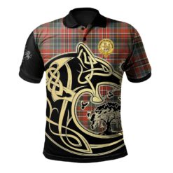 MacPherson Weathered Clan Polo Shirt Viking Wolf