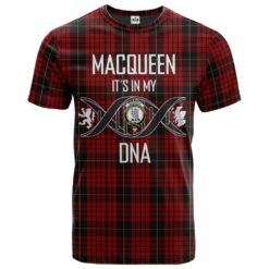 MacQueen Clan DNA In Me Tartan Crest T-Shirt