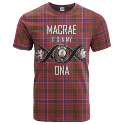 MacRae Ancient Clan DNA In Me Tartan Crest T-Shirt