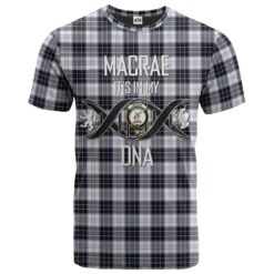 MacRae Dress Modern Clan DNA In Me Tartan Crest T-Shirt