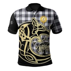MacRae Dress Modern Clan Polo Shirt Viking Wolf