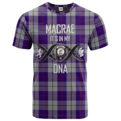 MacRae Dress Purple Clan DNA In Me Tartan Crest T-Shirt