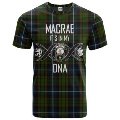MacRae Hunting 01 Clan DNA In Me Tartan Crest T-Shirt