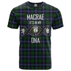 MacRae Hunting 02 Clan DNA In Me Tartan Crest T-Shirt