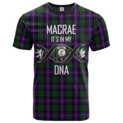 MacRae Hunting 03 Clan DNA In Me Tartan Crest T-Shirt