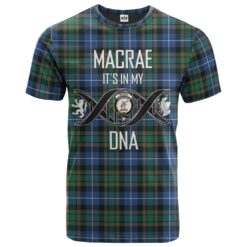MacRae Hunting Ancient Clan DNA In Me Tartan Crest T-Shirt