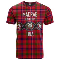 MacRae Modern Clan DNA In Me Tartan Crest T-Shirt