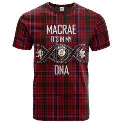 MacRae of Conchra 01 Clan DNA In Me Tartan Crest T-Shirt
