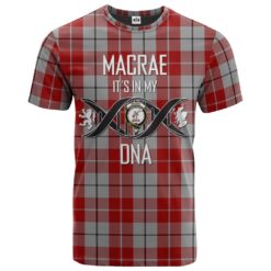 MacRae of Conchra 02 Clan DNA In Me Tartan Crest T-Shirt