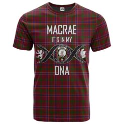MacRae Red Clan DNA In Me Tartan Crest T-Shirt