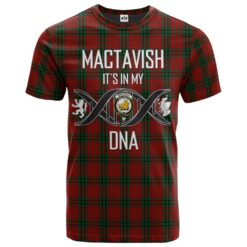 MacTavish 01 Clan DNA In Me Tartan Crest T-Shirt