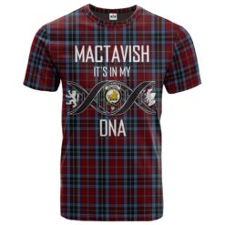 MacTavish 02 Clan DNA In Me Tartan Crest T-Shirt
