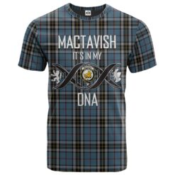 MacTavish Dress Clan DNA In Me Tartan Crest T-Shirt