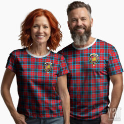 MacTavish Scottish Tartan T-shirt with Crest – Authentic Clan Apparel