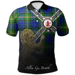 Maitland Polo Shirts Tartan Crest Celtic Scotland Lion
