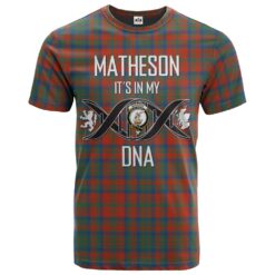 Matheson Ancient Clan DNA In Me Tartan Crest T-Shirt