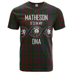 Matheson Hunting 02 Clan DNA In Me Tartan Crest T-Shirt
