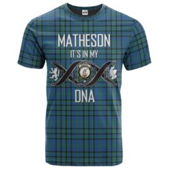 Matheson Hunting Ancient Clan DNA In Me Tartan Crest T-Shirt