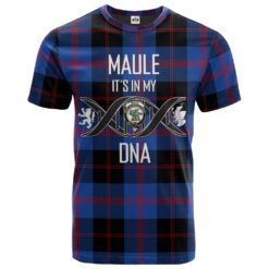 Maule Clan DNA In Me Tartan Crest T-Shirt
