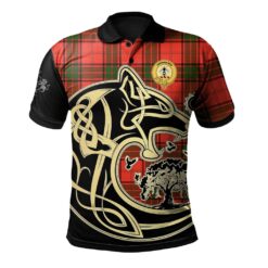 Maxtone Clan Polo Shirt Viking Wolf