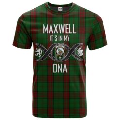 Maxwell Hunting Clan DNA In Me Tartan Crest T-Shirt