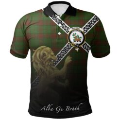 Maxwell Hunting Polo Shirts Tartan Crest Celtic Scotland Lion