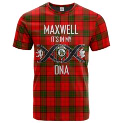 Maxwell Modern Clan DNA In Me Tartan Crest T-Shirt