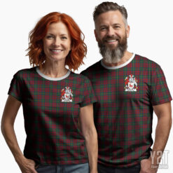 McCarthy Old Scottish Tartan T-shirt with Crest – Authentic Clan Apparel