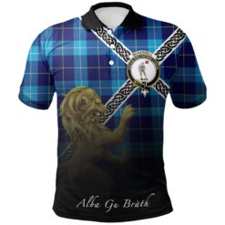 McKerrell Polo Shirts Tartan Crest Celtic Scotland Lion