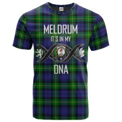 Meldrum Clan DNA In Me Tartan Crest T-Shirt