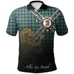 Melville Polo Shirts Tartan Crest Celtic Scotland Lion