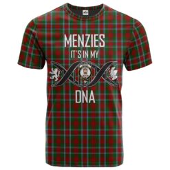Menzies 01 Clan DNA In Me Tartan Crest T-Shirt