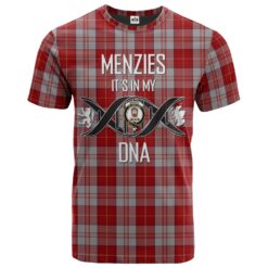 Menzies 04 Clan DNA In Me Tartan Crest T-Shirt