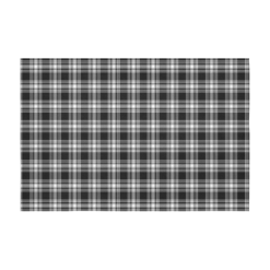 Menzies Black & White Modern Tartan Tablecloth