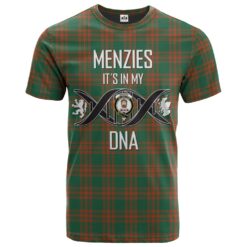 Menzies Green Ancient Clan DNA In Me Tartan Crest T-Shirt